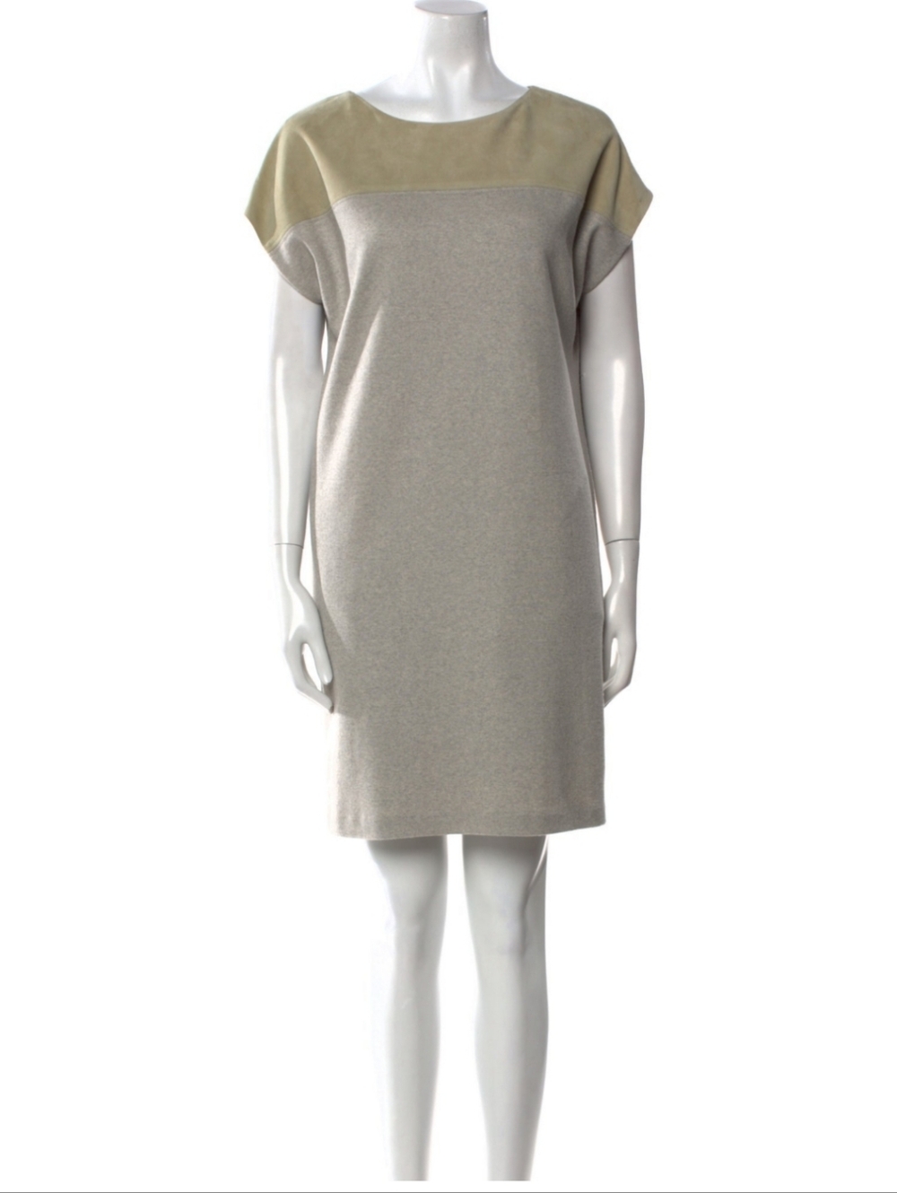 Ralph Lauren Black Label Grey Wool Shift Dress SZ M